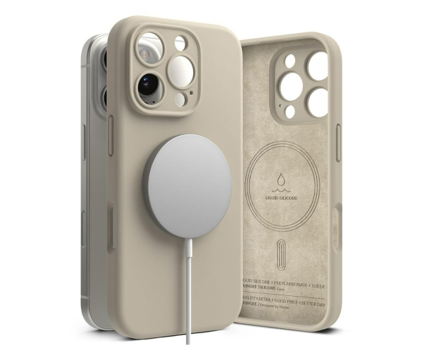Ringke Silicone Magnetic Magsafe do iPhone 16 Pro Max Stone 8809961789663 - 1278073 - zdjęcie 2